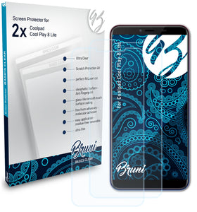 Bruni Basics-Clear Displayschutzfolie für Coolpad Cool Play 8 Lite