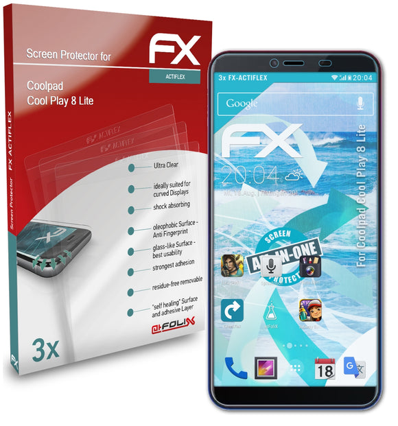 atFoliX FX-ActiFleX Displayschutzfolie für Coolpad Cool Play 8 Lite