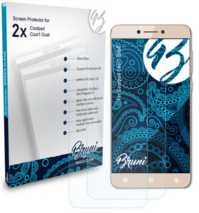 Bruni Basics-Clear Displayschutzfolie für Coolpad Cool1 Dual