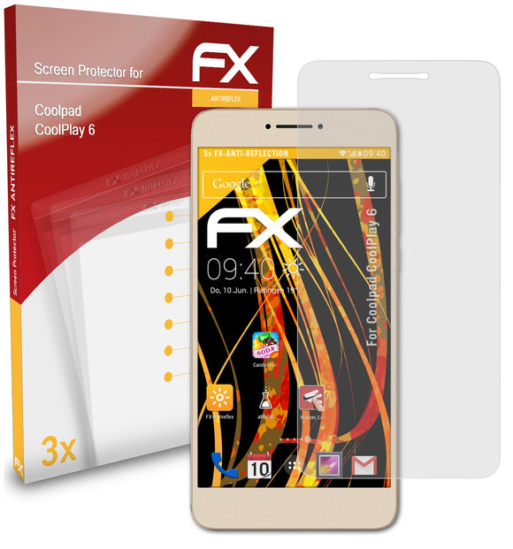 atFoliX FX-Antireflex Displayschutzfolie für Coolpad CoolPlay 6