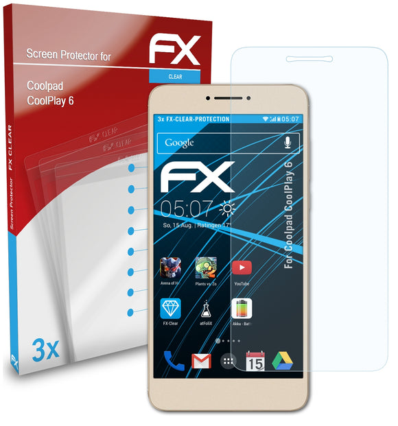 atFoliX FX-Clear Schutzfolie für Coolpad CoolPlay 6