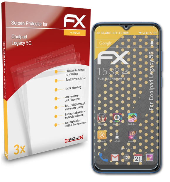atFoliX FX-Antireflex Displayschutzfolie für Coolpad Legacy 5G