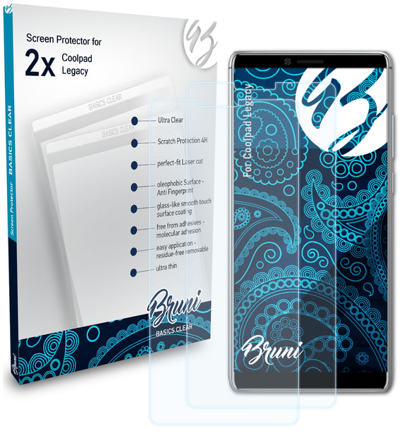 Bruni Basics-Clear Displayschutzfolie für Coolpad Legacy