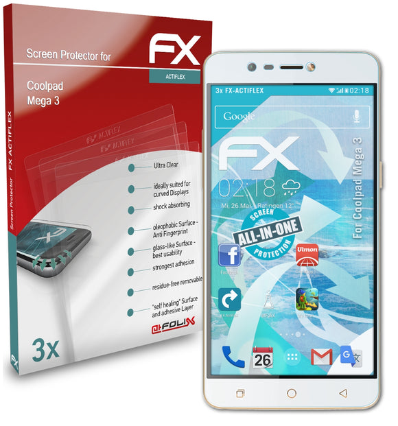 atFoliX FX-ActiFleX Displayschutzfolie für Coolpad Mega 3