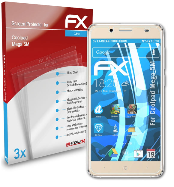 atFoliX FX-Clear Schutzfolie für Coolpad Mega 5M