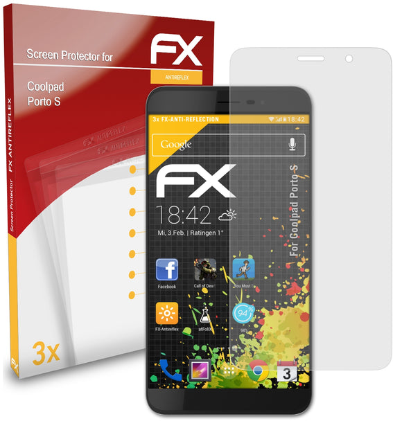 atFoliX FX-Antireflex Displayschutzfolie für Coolpad Porto S