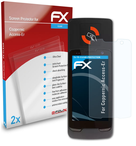 atFoliX FX-Clear Schutzfolie für Coppernic Access-Er