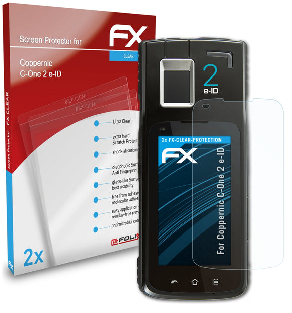 atFoliX FX-Clear Schutzfolie für Coppernic C-One 2 e-ID