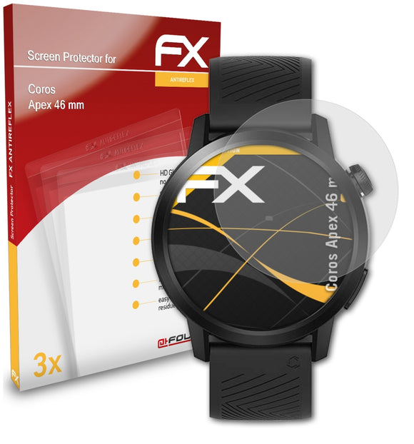 atFoliX FX-Antireflex Displayschutzfolie für Coros Apex (46 mm)