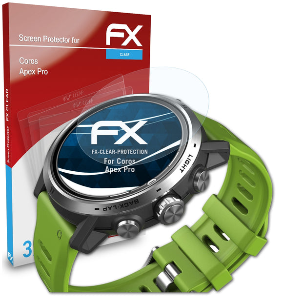 atFoliX FX-Clear Schutzfolie für Coros Apex Pro