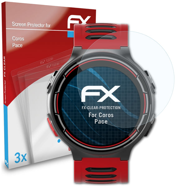 atFoliX FX-Clear Schutzfolie für Coros Pace