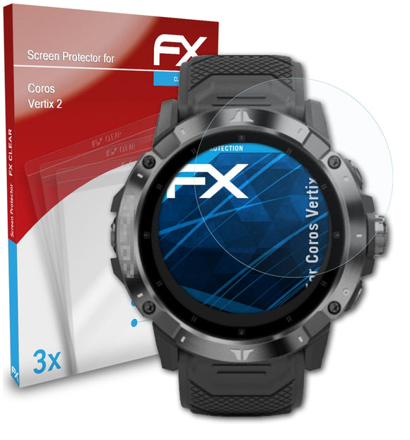 atFoliX FX-Clear Schutzfolie für Coros Vertix 2