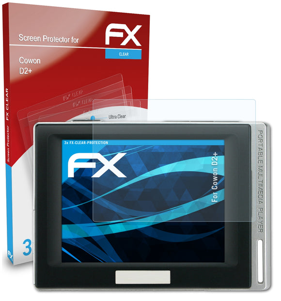 atFoliX FX-Clear Schutzfolie für Cowon D2+