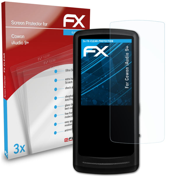 atFoliX FX-Clear Schutzfolie für Cowon iAudio 9+
