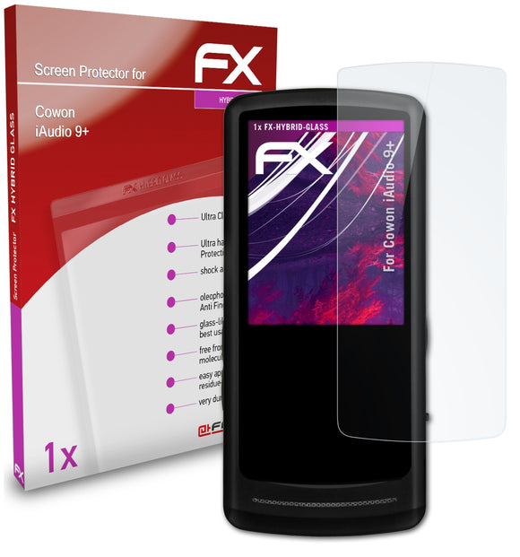 atFoliX FX-Hybrid-Glass Panzerglasfolie für Cowon iAudio 9+