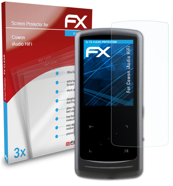 atFoliX FX-Clear Schutzfolie für Cowon iAudio HiFi