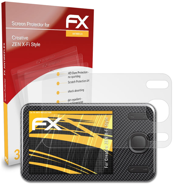 atFoliX FX-Antireflex Displayschutzfolie für Creative ZEN X-Fi Style
