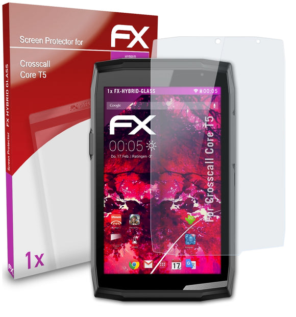 atFoliX FX-Hybrid-Glass Panzerglasfolie für Crosscall Core T5