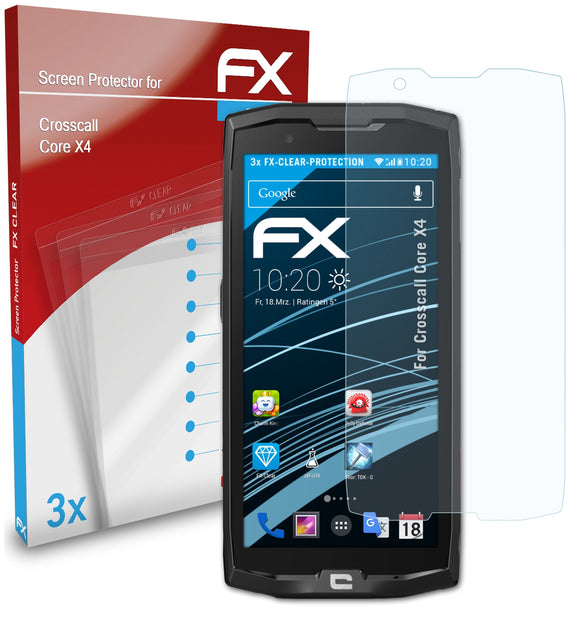 atFoliX FX-Clear Schutzfolie für Crosscall Core X4