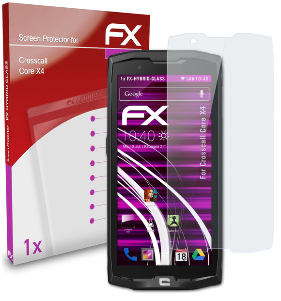 atFoliX FX-Hybrid-Glass Panzerglasfolie für Crosscall Core X4
