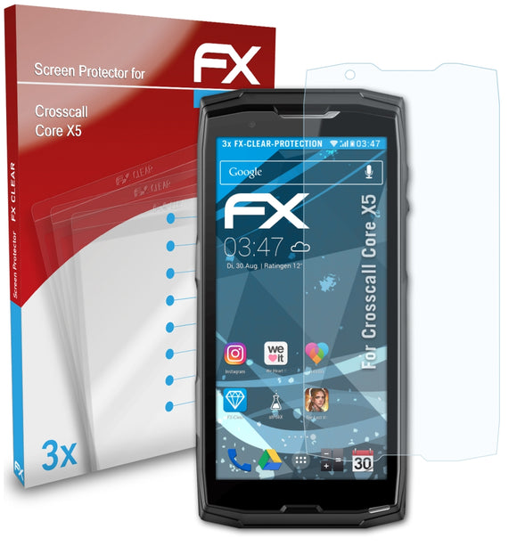 atFoliX FX-Clear Schutzfolie für Crosscall Core X5