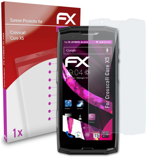 atFoliX FX-Hybrid-Glass Panzerglasfolie für Crosscall Core X5
