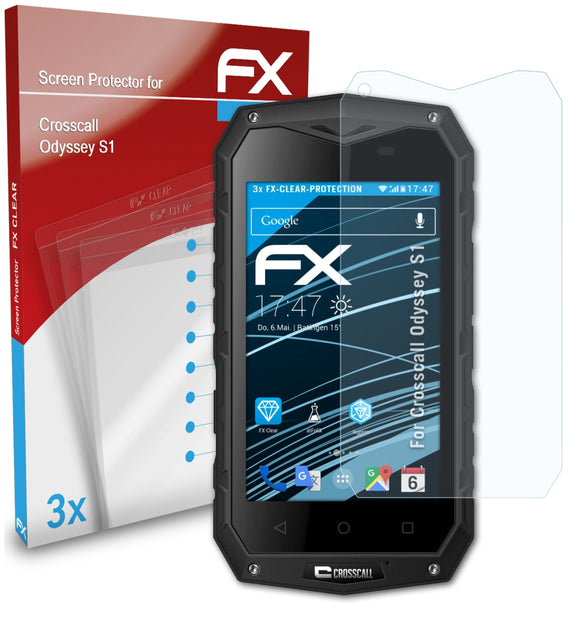 atFoliX FX-Clear Schutzfolie für Crosscall Odyssey S1