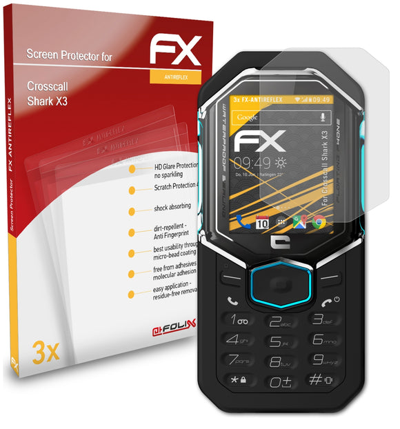atFoliX FX-Antireflex Displayschutzfolie für Crosscall Shark X3