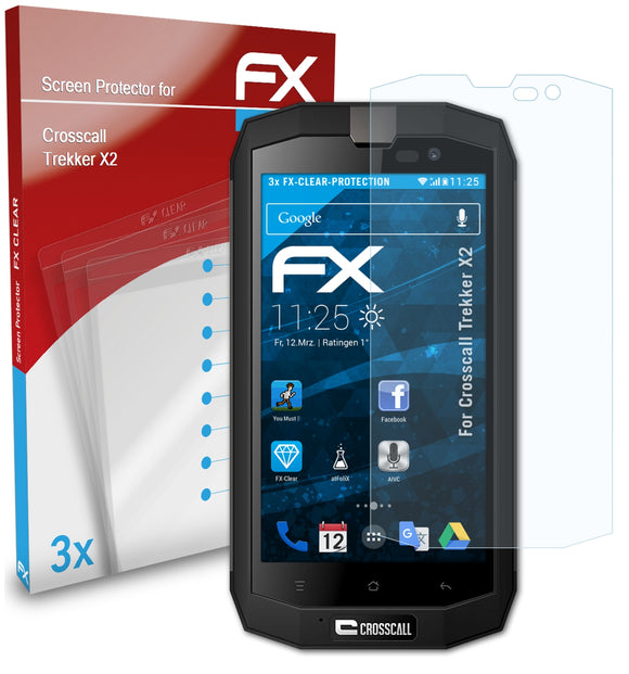 atFoliX FX-Clear Schutzfolie für Crosscall Trekker X2