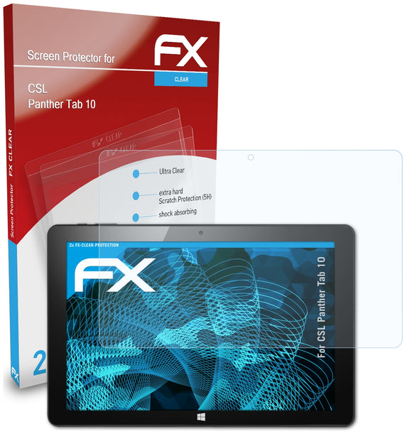 atFoliX FX-Clear Schutzfolie für CSL Panther Tab 10