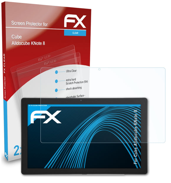 atFoliX FX-Clear Schutzfolie für Cube Alldocube KNote 8