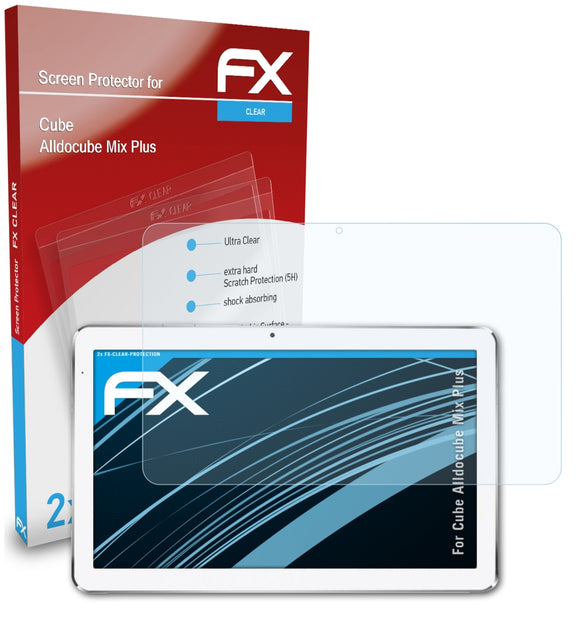 atFoliX FX-Clear Schutzfolie für Cube Alldocube Mix Plus