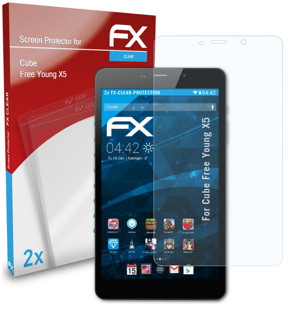 atFoliX FX-Clear Schutzfolie für Cube Free Young X5
