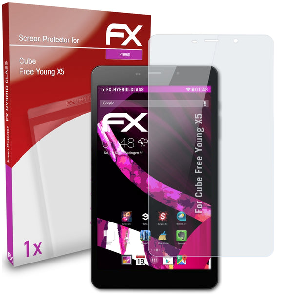 atFoliX FX-Hybrid-Glass Panzerglasfolie für Cube Free Young X5