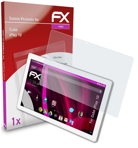 atFoliX FX-Hybrid-Glass Panzerglasfolie für Cube iPlay 10