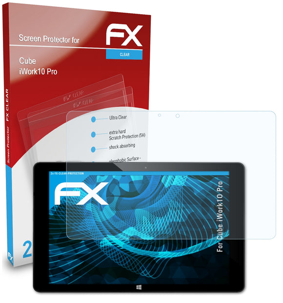 atFoliX FX-Clear Schutzfolie für Cube iWork10 Pro