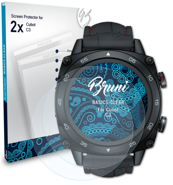 Bruni Basics-Clear Displayschutzfolie für Cubot C3