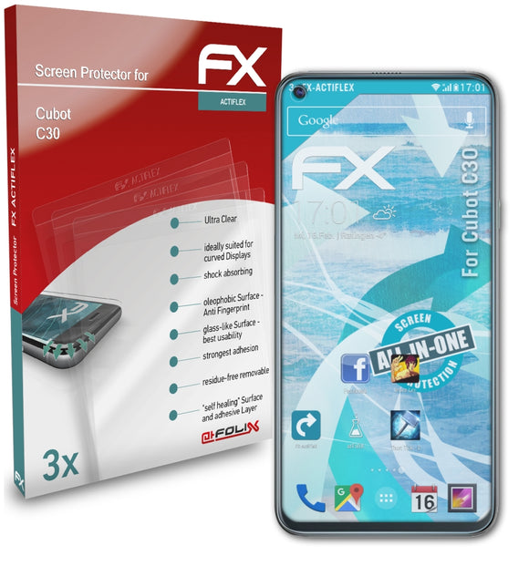atFoliX FX-ActiFleX Displayschutzfolie für Cubot C30