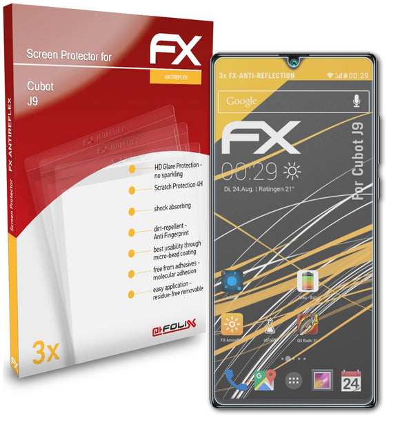 atFoliX FX-Antireflex Displayschutzfolie für Cubot J9