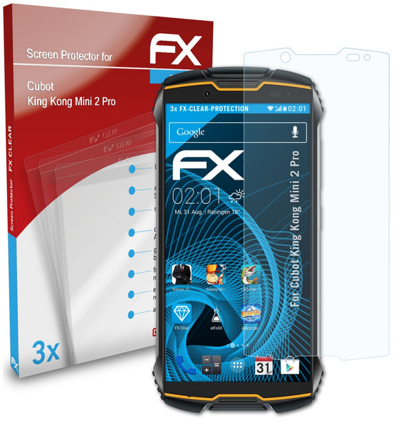 atFoliX FX-Clear Schutzfolie für Cubot King Kong Mini 2 Pro