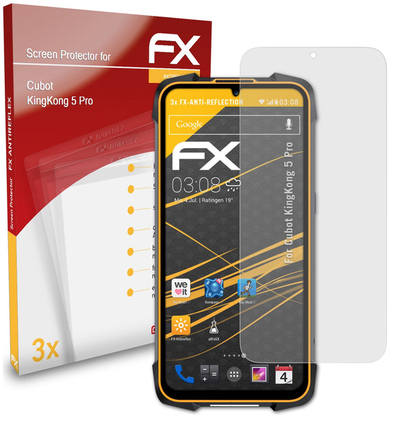 atFoliX FX-Antireflex Displayschutzfolie für Cubot KingKong 5 Pro