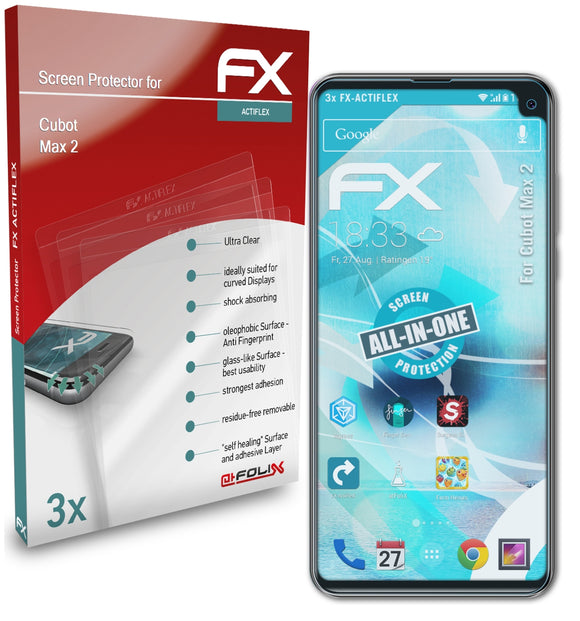 atFoliX FX-ActiFleX Displayschutzfolie für Cubot Max 2