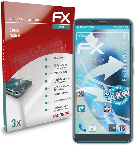 atFoliX FX-ActiFleX Displayschutzfolie für Cubot Note 9