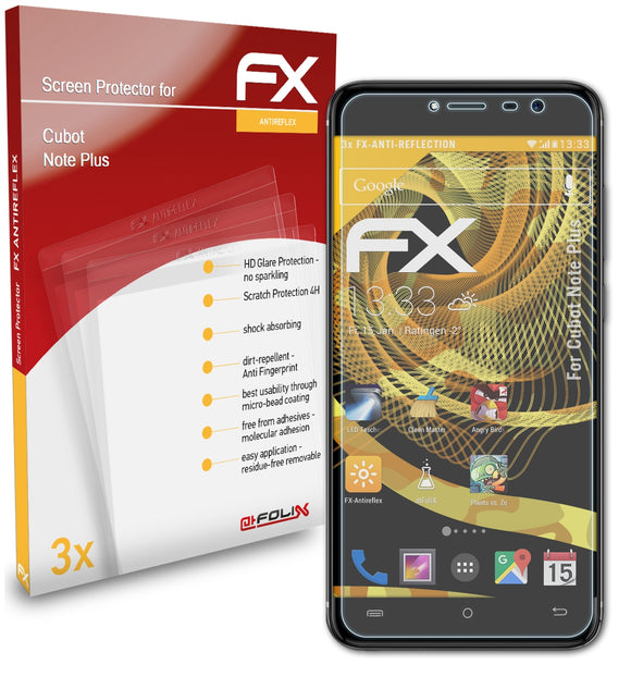 atFoliX FX-Antireflex Displayschutzfolie für Cubot Note Plus