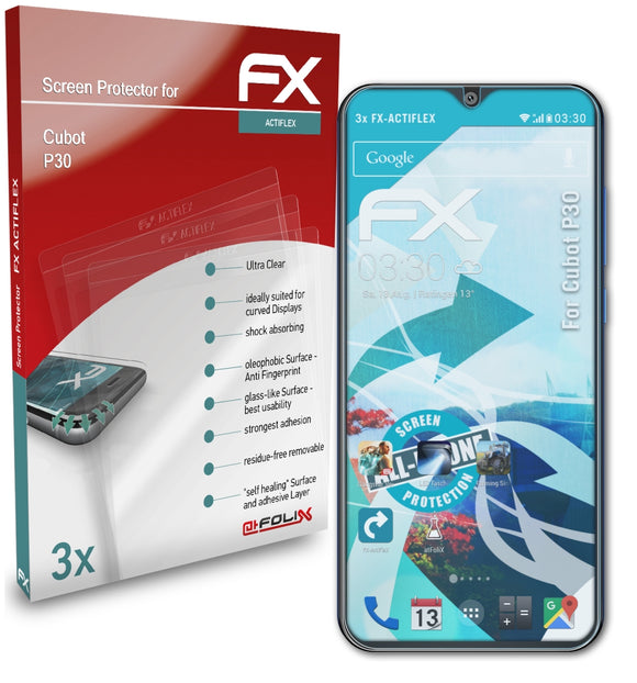 atFoliX FX-ActiFleX Displayschutzfolie für Cubot P30