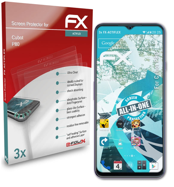 atFoliX FX-ActiFleX Displayschutzfolie für Cubot P80