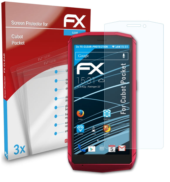 atFoliX FX-Clear Schutzfolie für Cubot Pocket