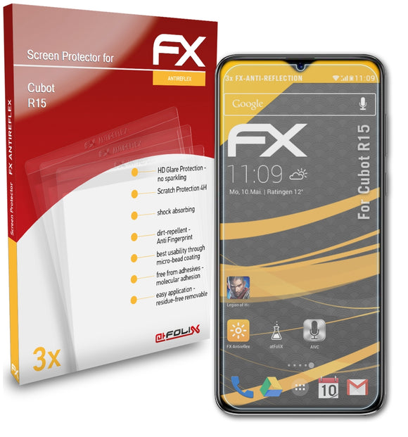 atFoliX FX-Antireflex Displayschutzfolie für Cubot R15
