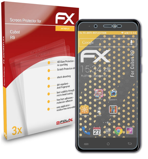 atFoliX FX-Antireflex Displayschutzfolie für Cubot R9