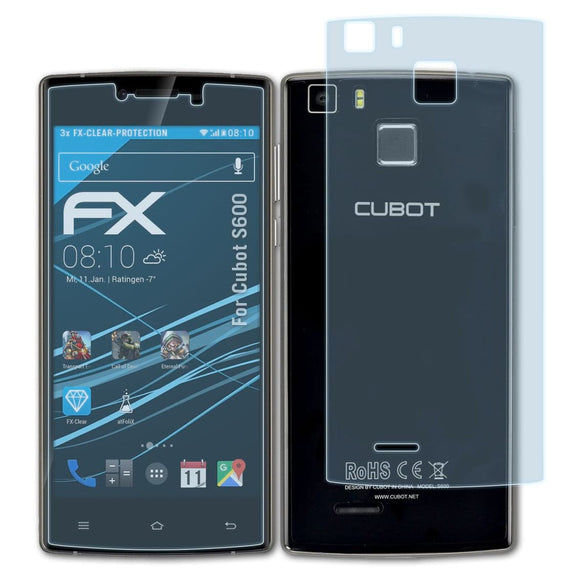atFoliX FX-Clear Schutzfolie für Cubot S600